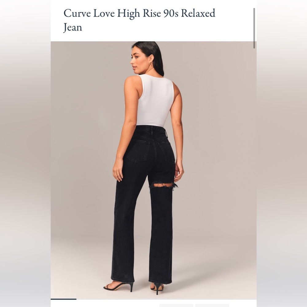 NEW Curve Love Abercrombie High Rise 90s Relax Jean